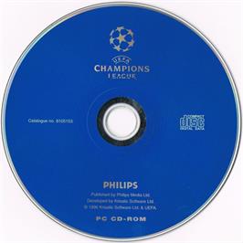 Artwork on the Disc for UEFA Champions League on the Microsoft DOS.