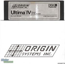 Artwork on the Disc for Ultima 4 - Quest Of The Avatar on the Microsoft DOS.