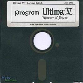 Artwork on the Disc for Ultima 5 - Warriors Of Destiny on the Microsoft DOS.