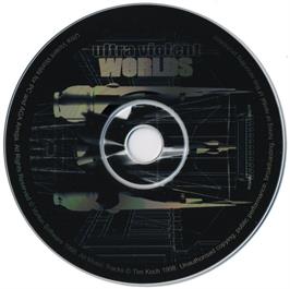 Artwork on the Disc for Ultra Violent Worlds on the Microsoft DOS.