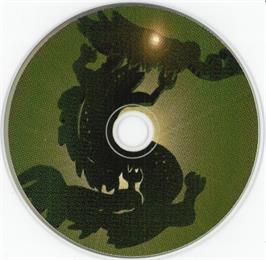 Artwork on the Disc for Unlimited Warriors on the Microsoft DOS.