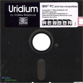 Artwork on the Disc for Uridium on the Microsoft DOS.