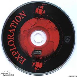 Artwork on the Disc for Voyages of Discovery on the Microsoft DOS.