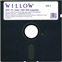 Artwork on the Disc for Willow on the Microsoft DOS.