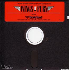 Artwork on the Disc for Wings Of Fury on the Microsoft DOS.