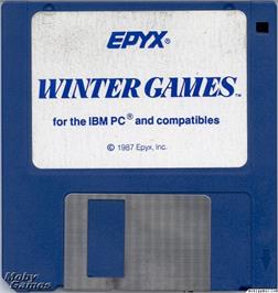 Artwork on the Disc for Winter Games on the Microsoft DOS.