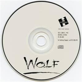 Artwork on the Disc for Wolf - The Simulation on the Microsoft DOS.