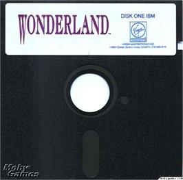 Artwork on the Disc for Wonderland on the Microsoft DOS.