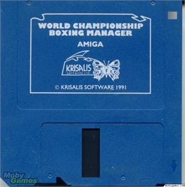 Artwork on the Disc for World Championship Boxing Manager on the Microsoft DOS.