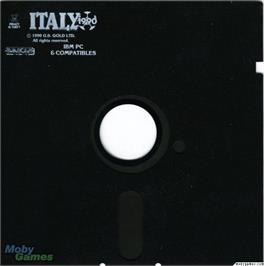 Artwork on the Disc for World Class Soccer on the Microsoft DOS.