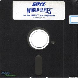Artwork on the Disc for World Games on the Microsoft DOS.