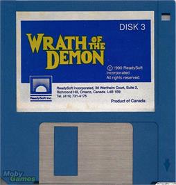 Artwork on the Disc for Wrath Of The Demon on the Microsoft DOS.