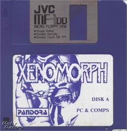 Artwork on the Disc for Xenomorph on the Microsoft DOS.