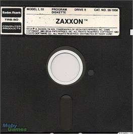 Artwork on the Disc for Zaxxon on the Microsoft DOS.