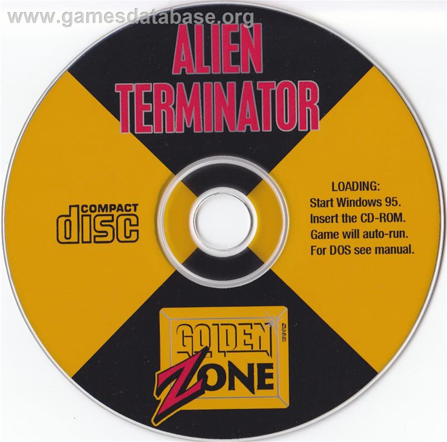 Alien Terminator - Microsoft DOS - Artwork - Disc