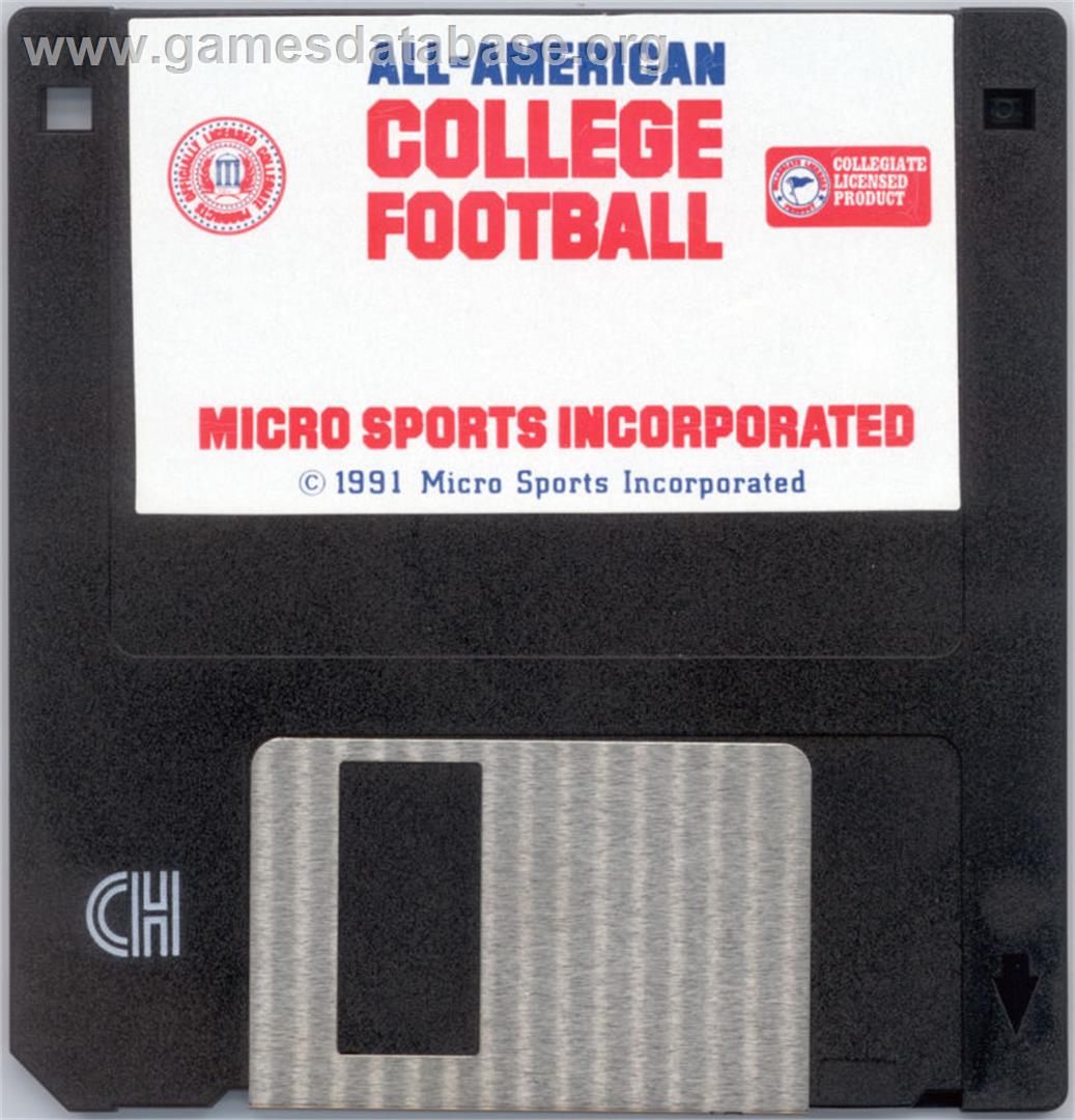 All-American College Football (1991) - Microsoft DOS - Artwork - Disc