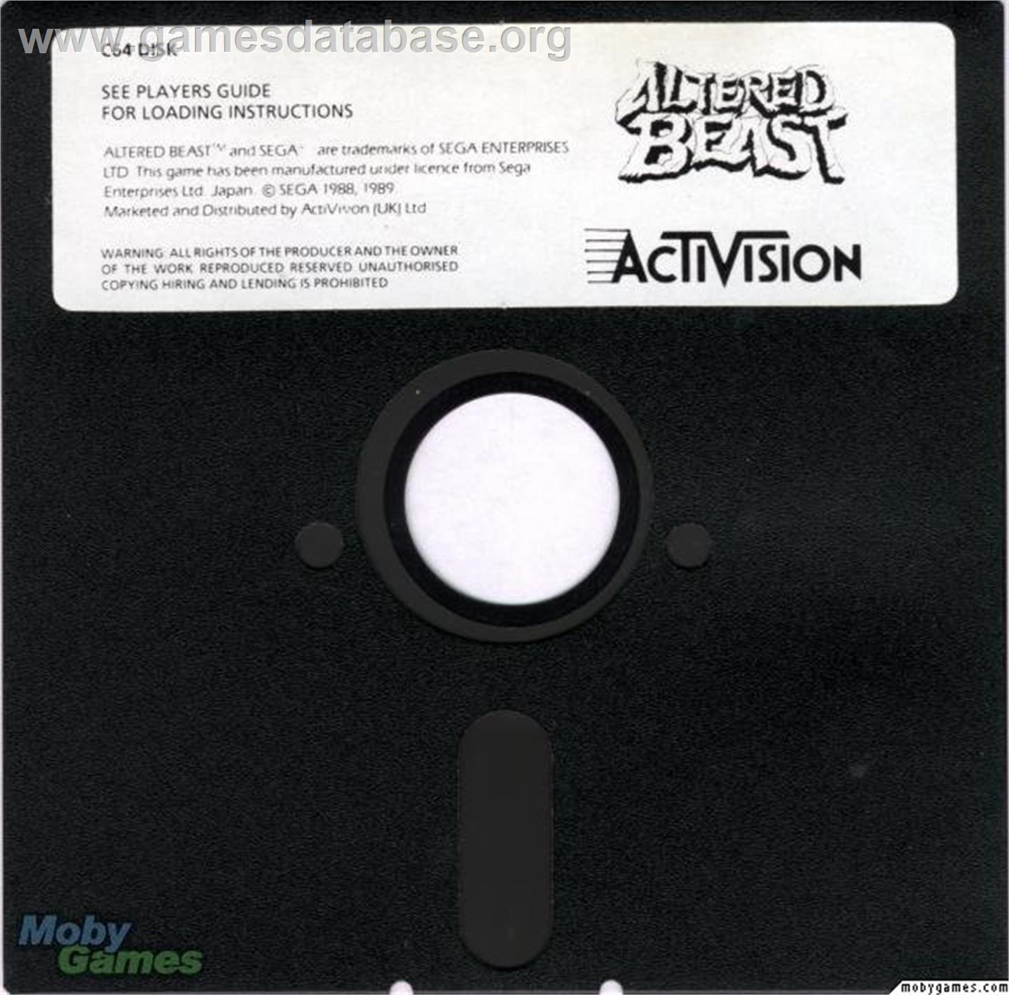 Altered Beast - Microsoft DOS - Artwork - Disc