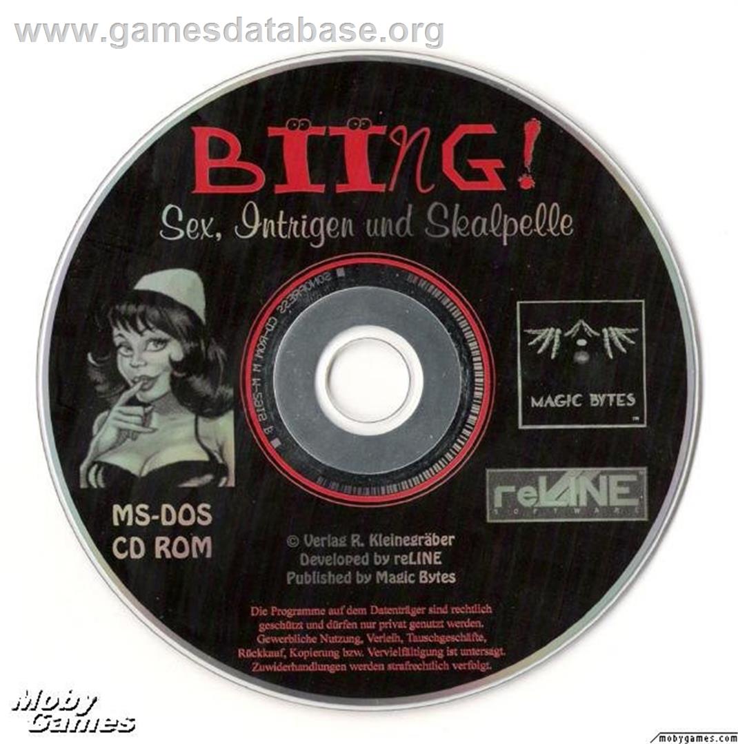 Biing! Sex, Intrigue and Scalpels - Microsoft DOS - Artwork - Disc