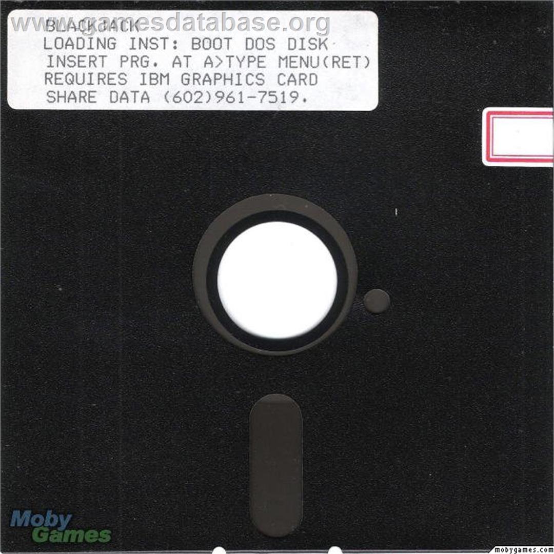 Blackjack (1987) - Microsoft DOS - Artwork - Disc