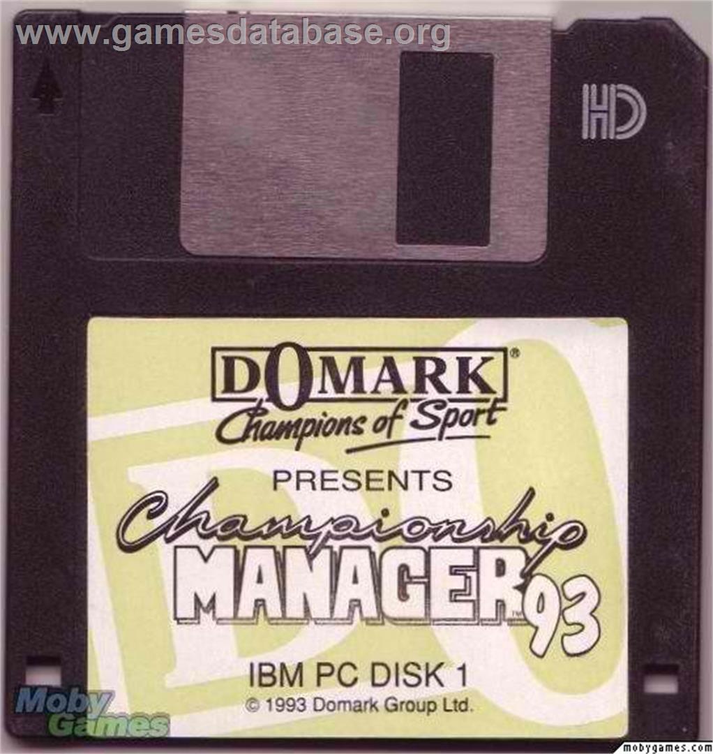Championship Manager 93 - Microsoft DOS - Artwork - Disc