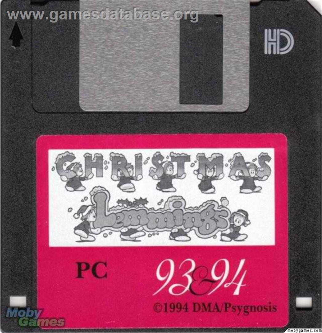 Christmas Lemmings (1994) - Microsoft DOS - Artwork - Disc