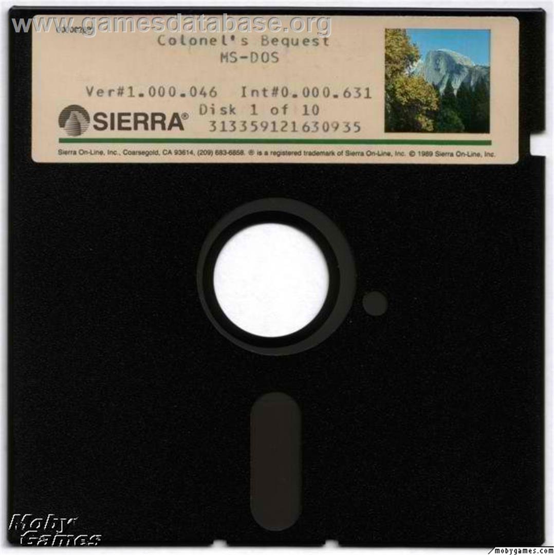 Colonel's Bequest, The - Microsoft DOS - Artwork - Disc