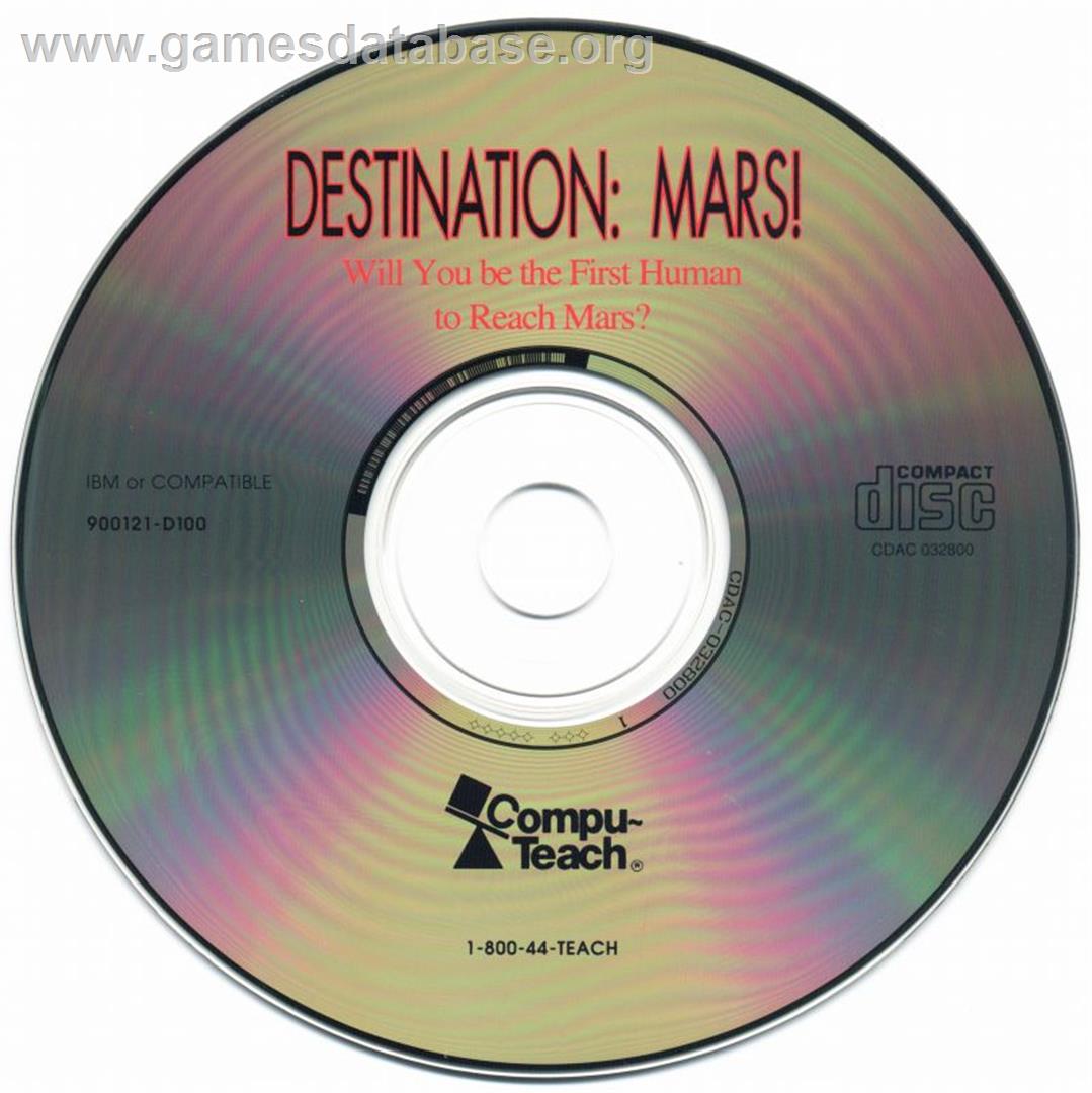 Destination Mars! - Microsoft DOS - Artwork - Disc