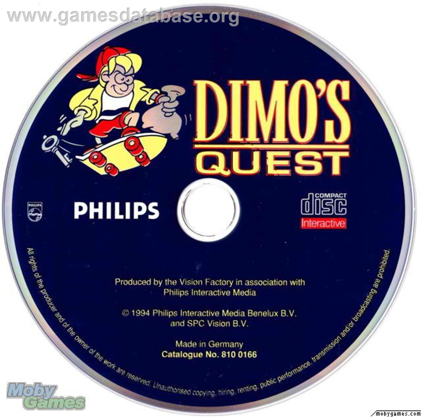 Dimo's Quest - Microsoft DOS - Artwork - Disc