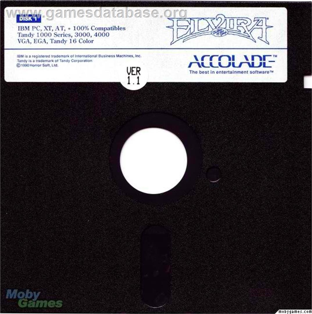 Elvira - Microsoft DOS - Artwork - Disc