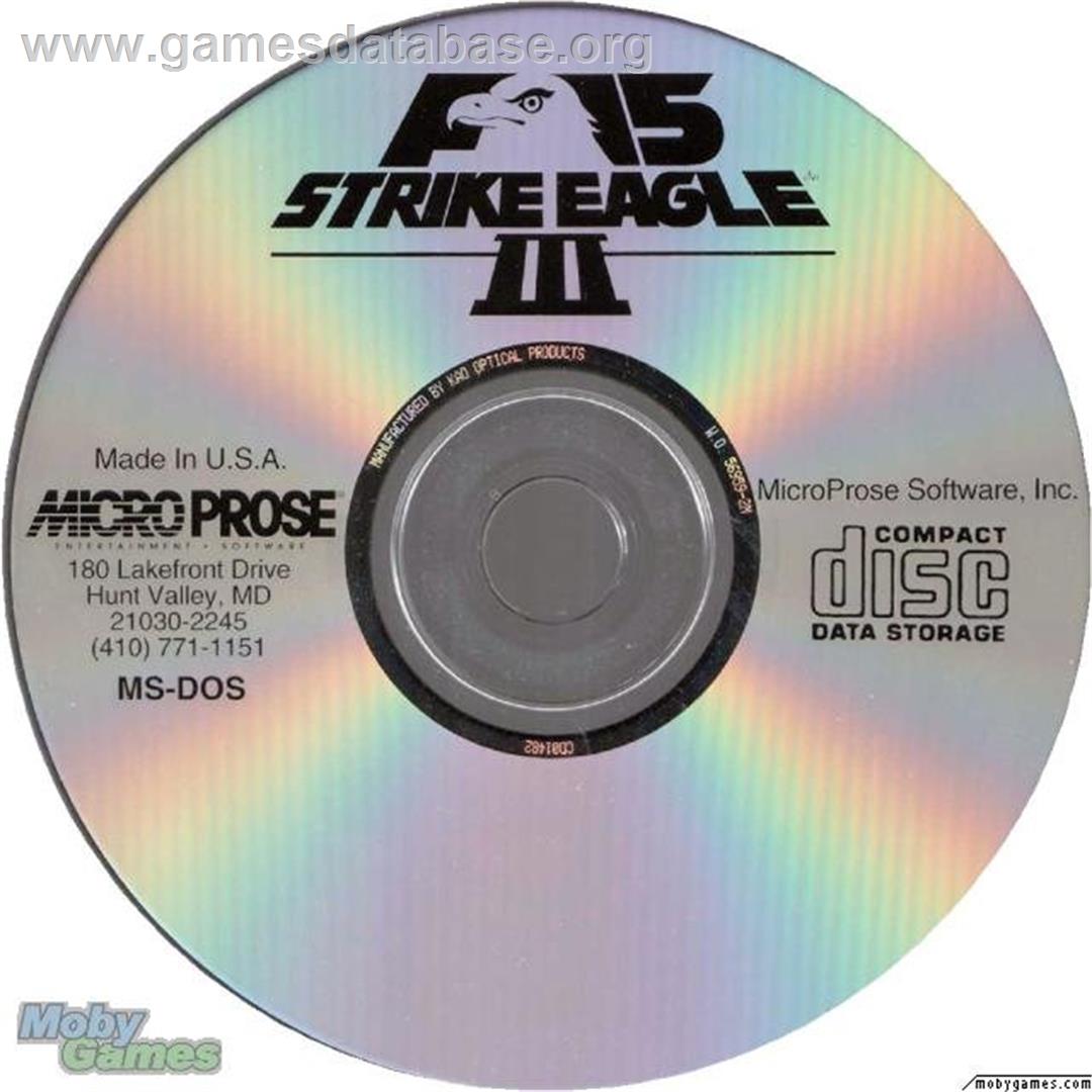 F-15 Strike Eagle 3 - Microsoft DOS - Artwork - Disc