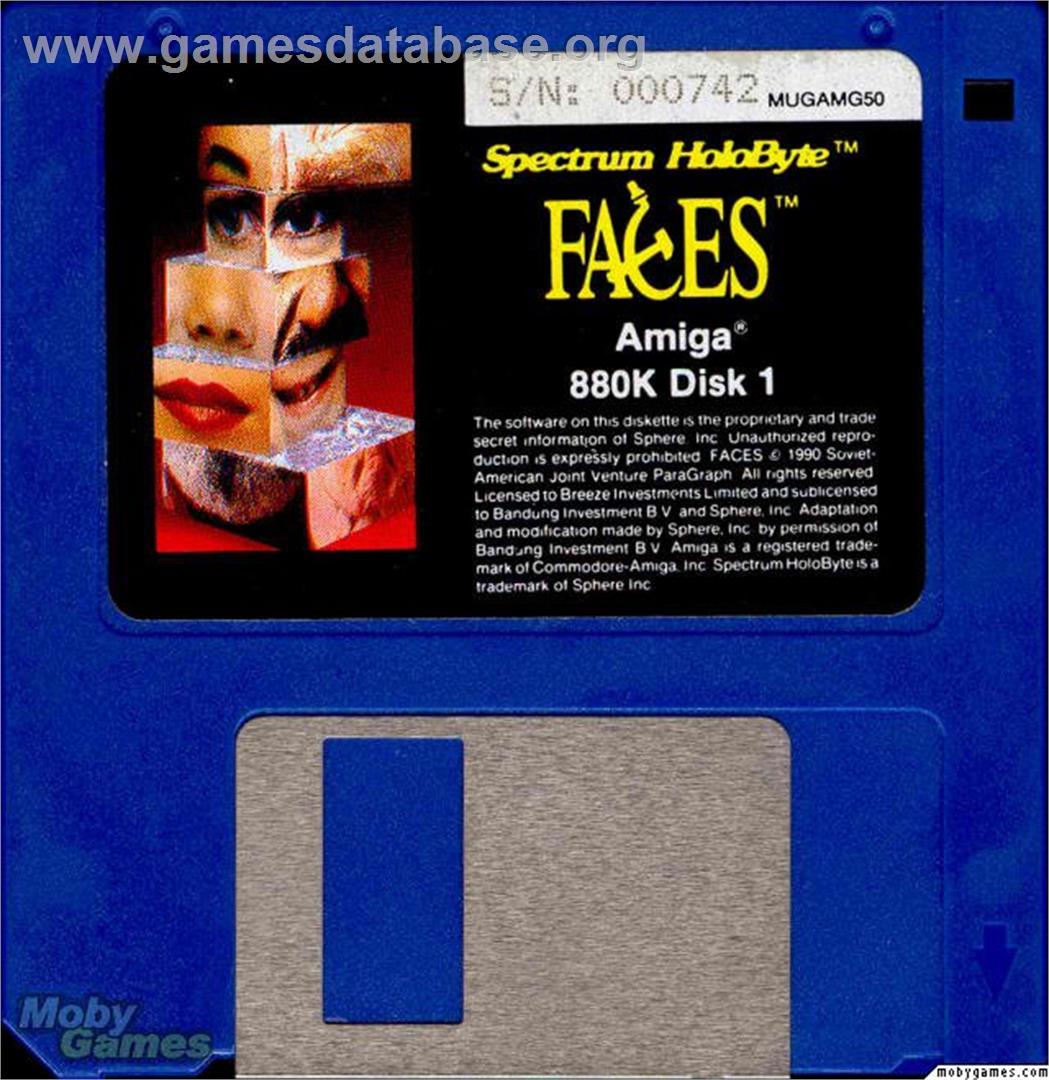 Faces ...tris 3 - Microsoft DOS - Artwork - Disc