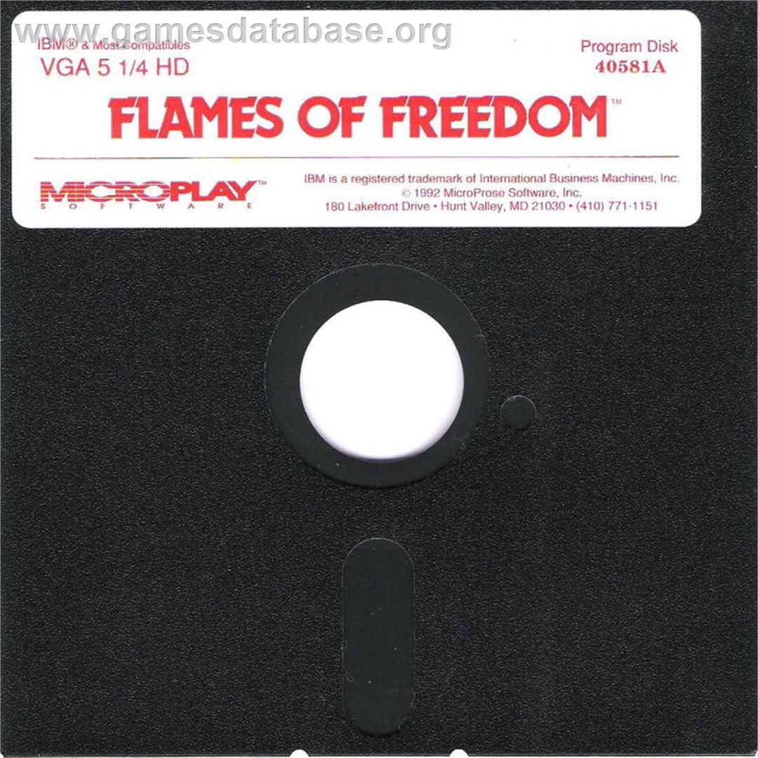 Flames of Freedom - Microsoft DOS - Artwork - Disc