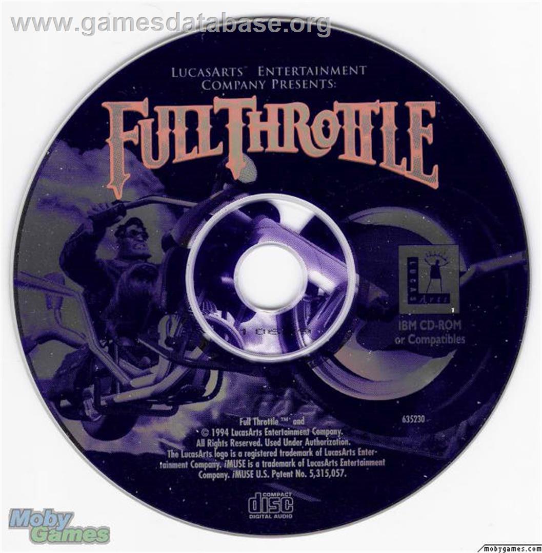 Full Throttle - Microsoft DOS - Artwork - Disc