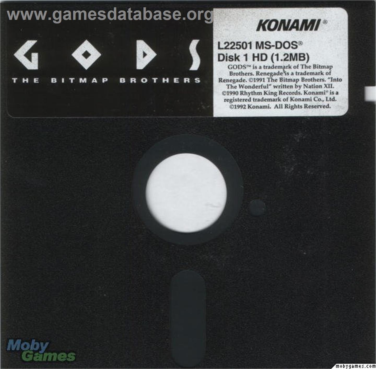 Gods - Microsoft DOS - Artwork - Disc
