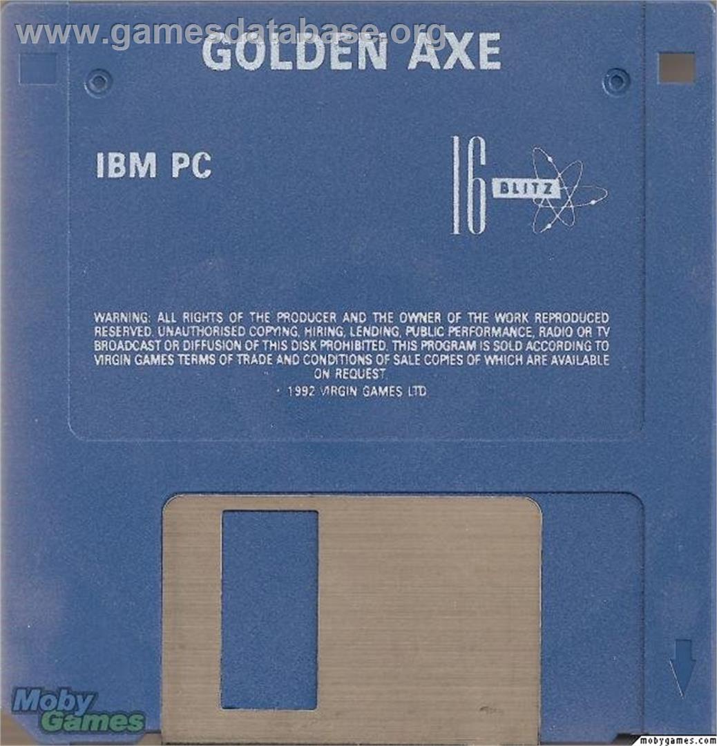 Golden Axe - Microsoft DOS - Artwork - Disc