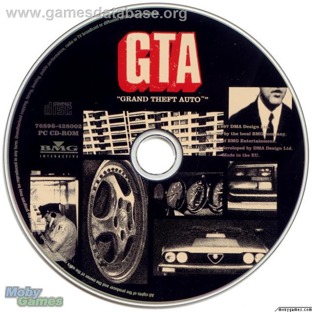Grand Theft Auto - Microsoft DOS - Artwork - Disc