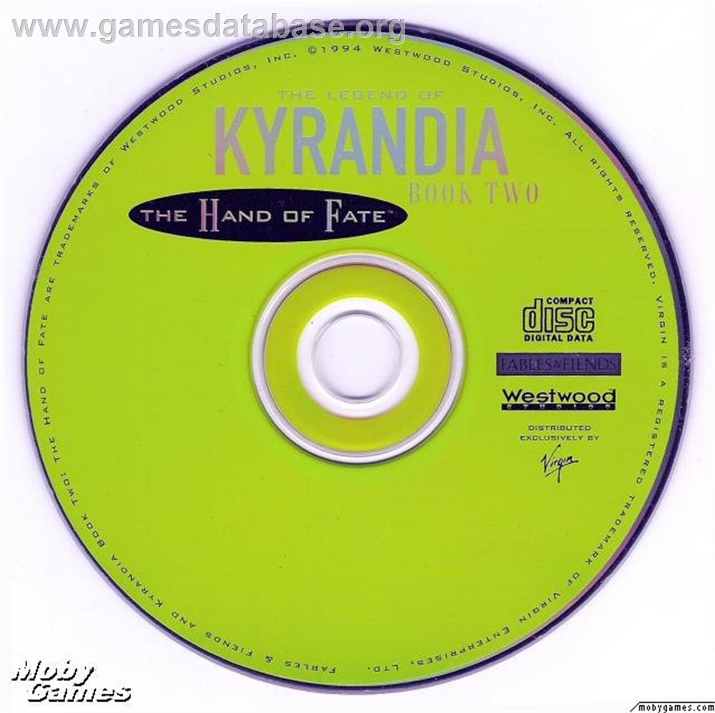 Hand of Fate - Microsoft DOS - Artwork - Disc