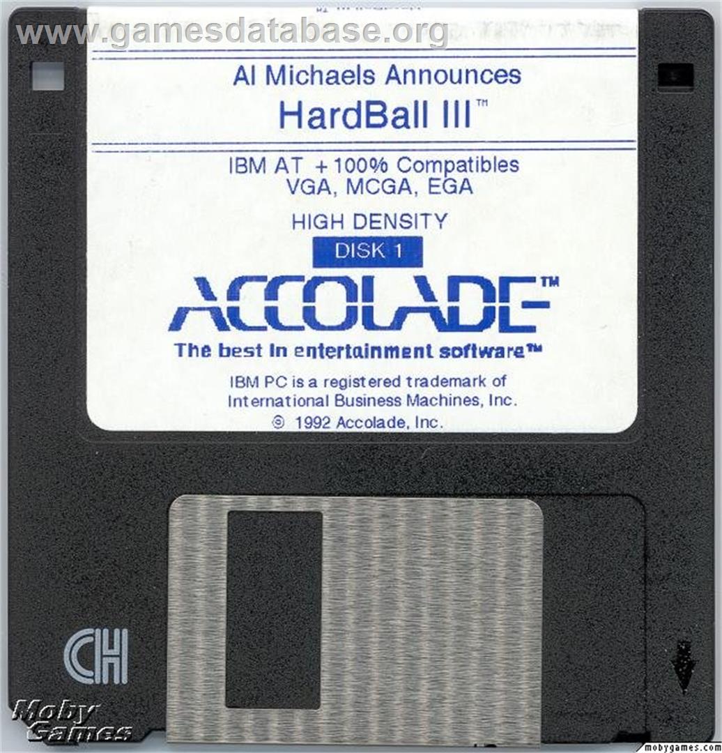 HardBall III - Microsoft DOS - Artwork - Disc