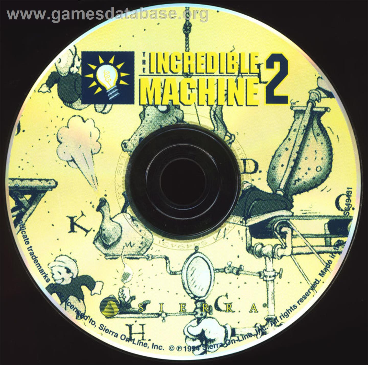 Incredible Machine 2, The - Microsoft DOS - Artwork - Disc