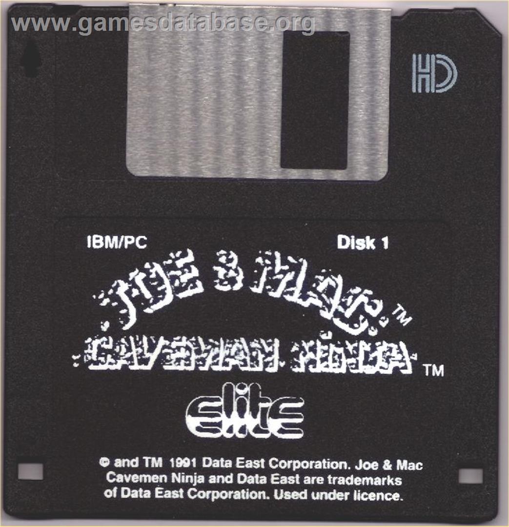 Joe & Mac -  Caveman Ninja - Microsoft DOS - Artwork - Disc
