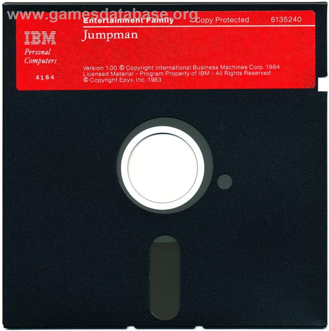 Jumpman - Microsoft DOS - Artwork - Disc