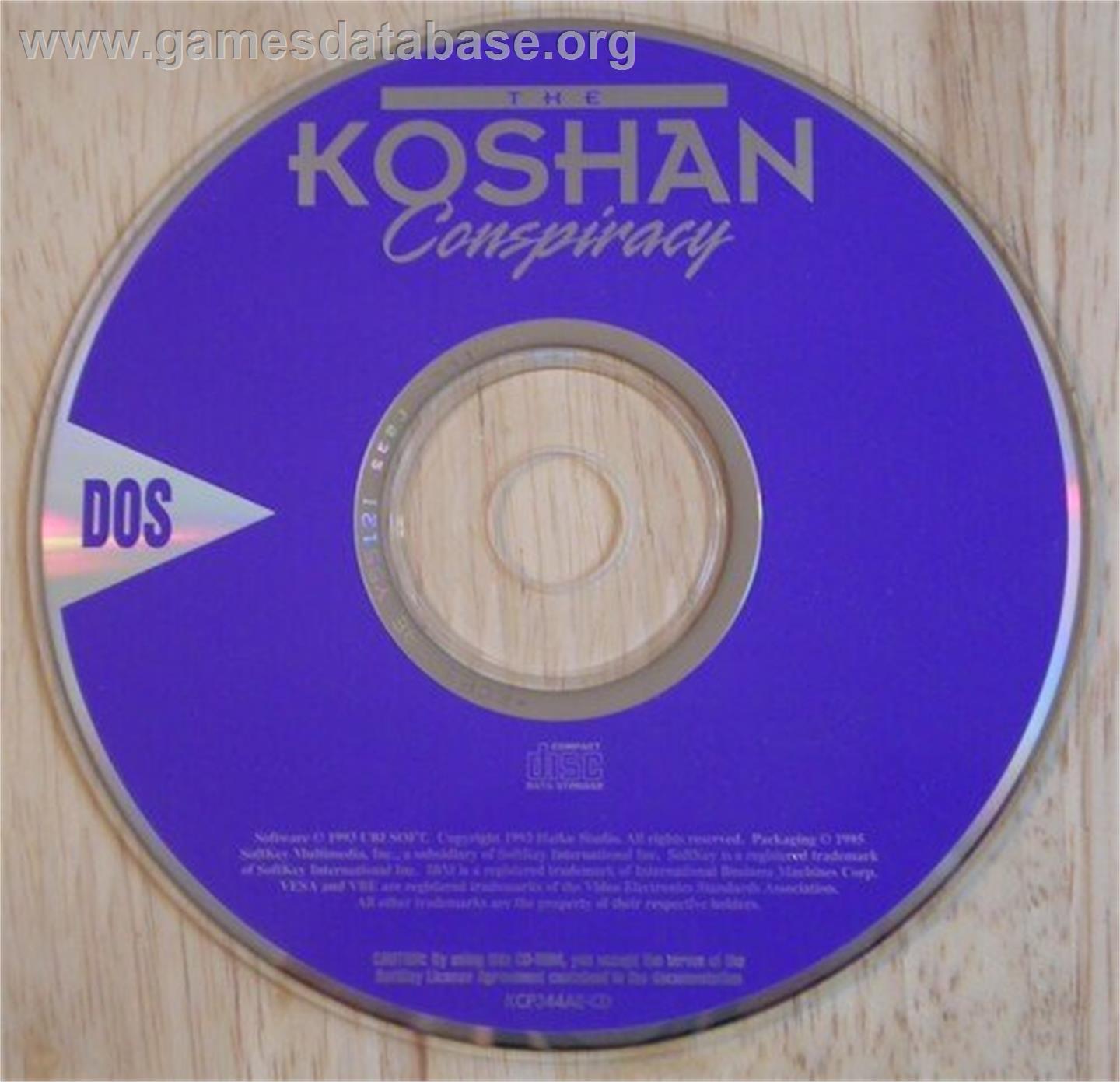 Koshan Conspiracy, The - Microsoft DOS - Artwork - Disc