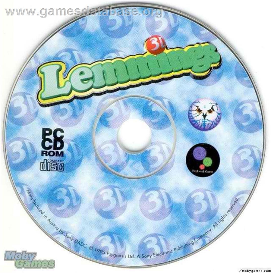 Lemmings 3D - Microsoft DOS - Artwork - Disc