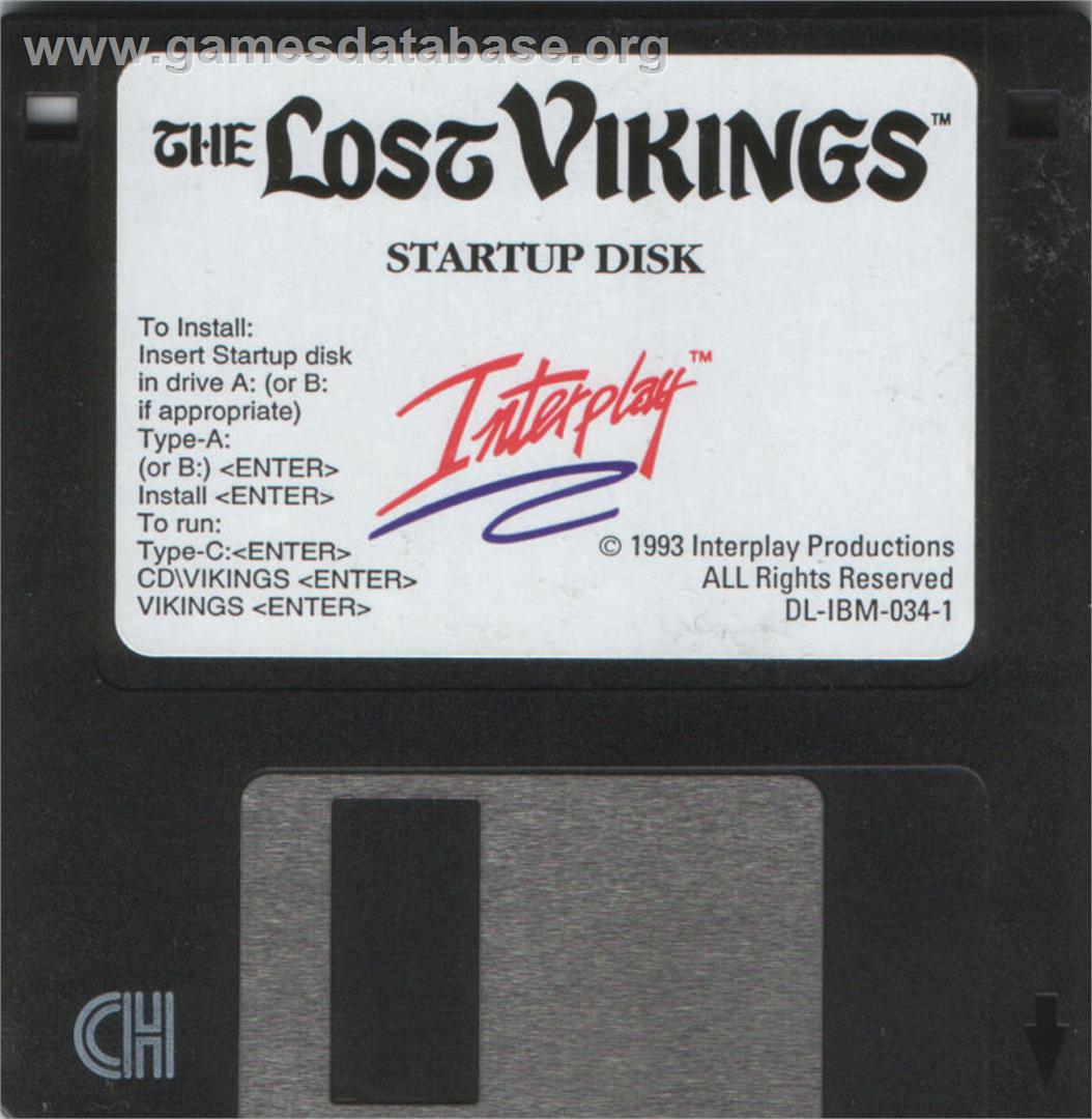 Lost Vikings, The - Microsoft DOS - Artwork - Disc