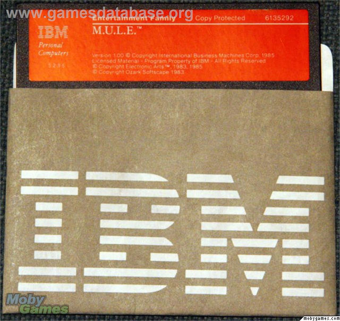 M.U.L.E. - Microsoft DOS - Artwork - Disc
