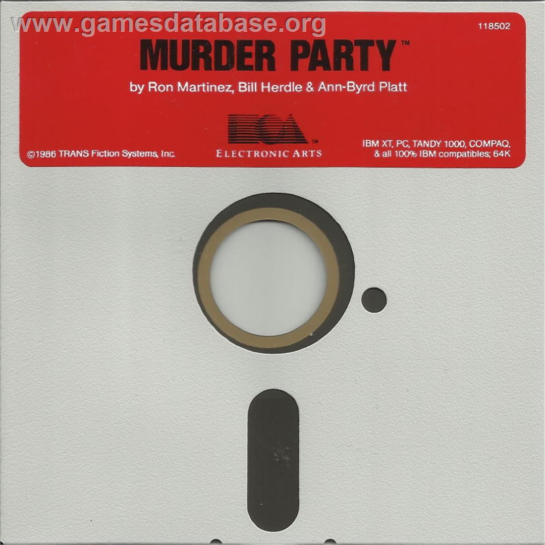 Make Your Own Murder Party - Microsoft DOS - Artwork - Disc