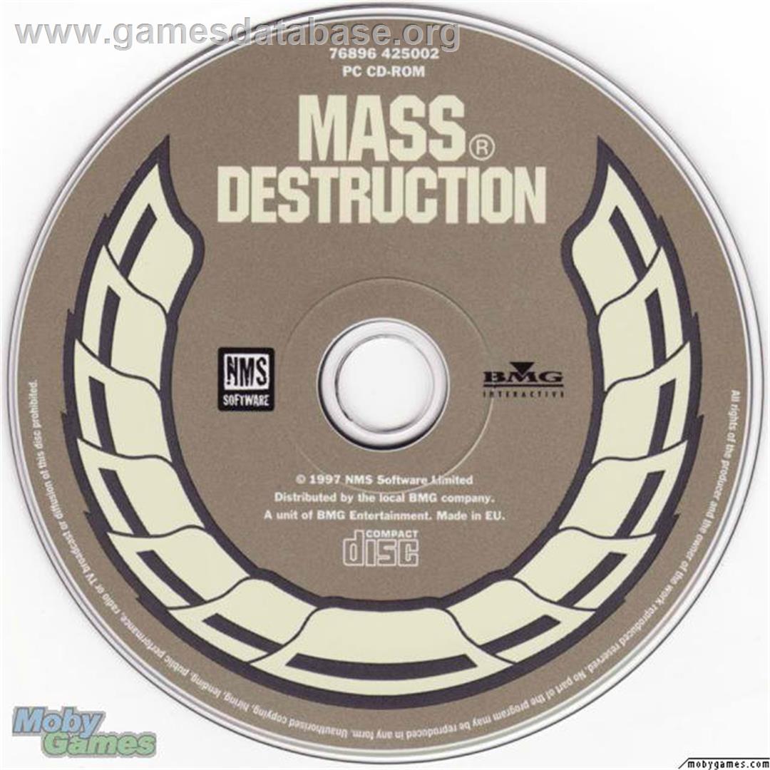 Mass Destruction - Microsoft DOS - Artwork - Disc