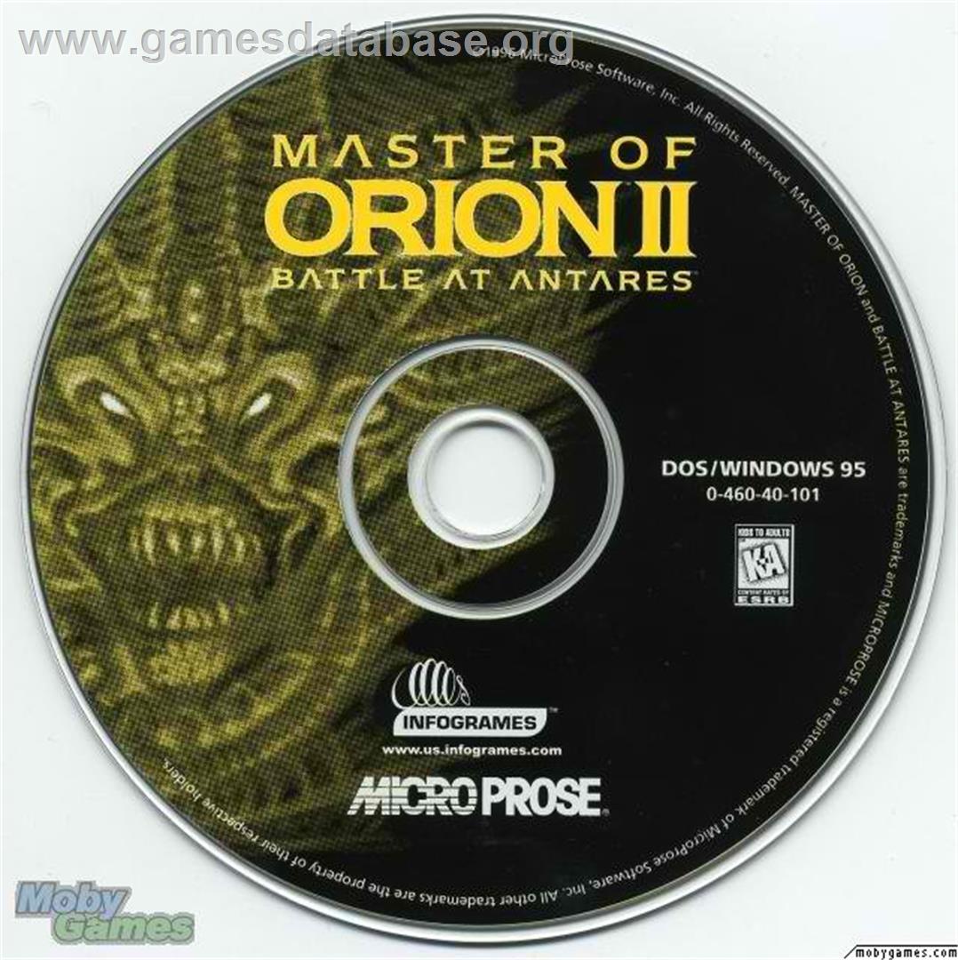 Master Of Orion 2 - Battle At Antares - Microsoft DOS - Artwork - Disc