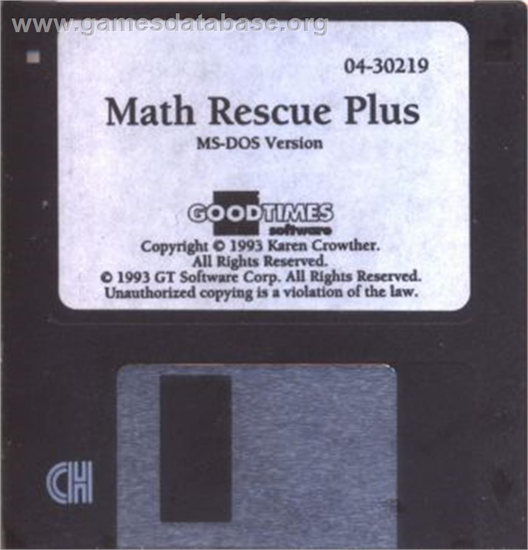 Math Rescue Plus - Microsoft DOS - Artwork - Disc