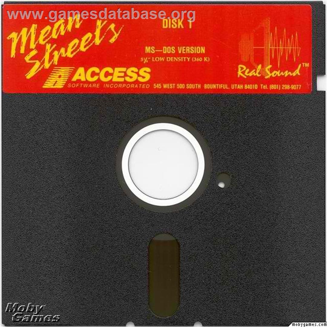 Mean Streets - Microsoft DOS - Artwork - Disc